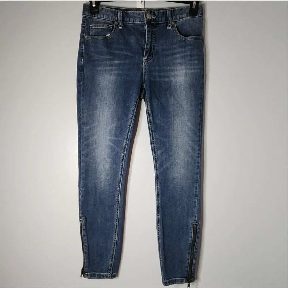 FP Free People Womens Jeans Blue Size 27 Skinny Ankle Zip Stretched